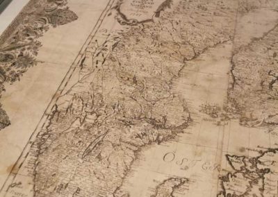 Äldre Sverigekarta på Karlsborgs fästning