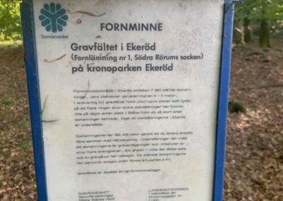 info Skylt Ekeröd gravfält Skåne